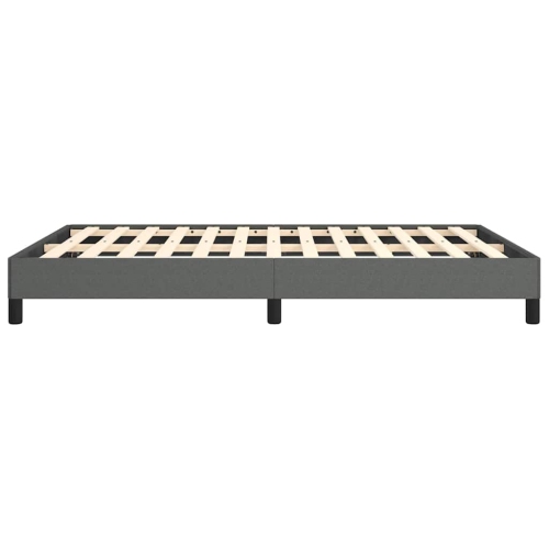 vidaXL Queen Bed Frame, Fabric Upholstered Platform Bed Frame, Dark Gray, No Mattress