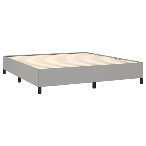 vidaXL California King Bed Frame, Fabric Upholstered Platform Bed Frame, Light Gray, No Mattress