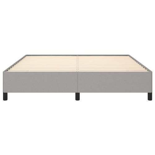 vidaXL California King Bed Frame, Fabric Upholstered Platform Bed Frame, Light Gray, No Mattress