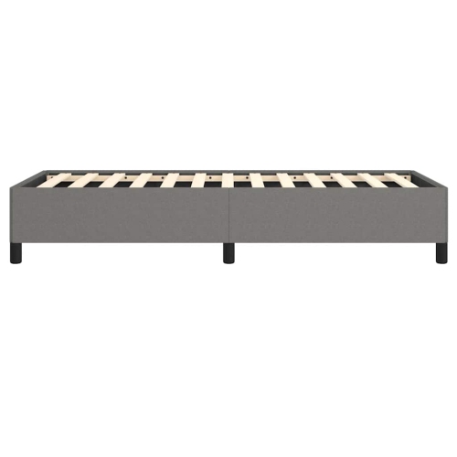 vidaXL Twin Bed Frame, Fabric Upholstered Platform Bed Frame, Dark Gray, No Mattress