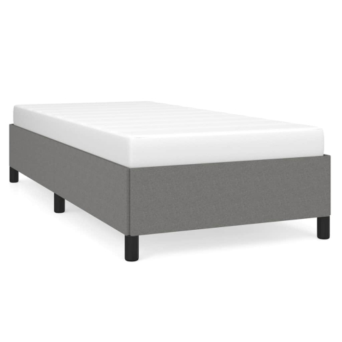 VIDAXL  Twin Xl Bed Frame, Fabric Upholstered Platform Bed Frame, Dark Gray, No Mattress