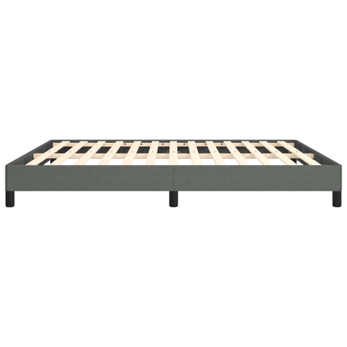 vidaXL King Bed Frame, Fabric Upholstered Platform Bed Frame, Dark Gray, No Mattress