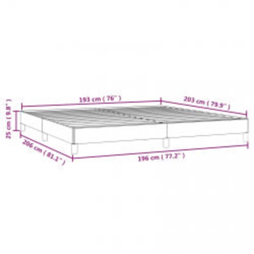 vidaXL King Bed Frame, Fabric Upholstered Platform Bed Frame, Dark Gray, No Mattress