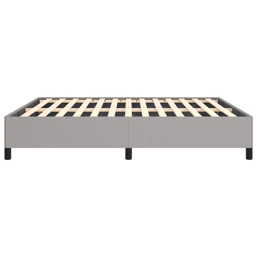 vidaXL Queen Bed Frame, Fabric Upholstered Platform Bed Frame, Light Gray, No Mattress