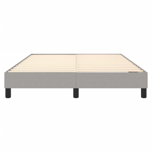 vidaXL Box Spring Bed Frame Light Grey Full Fabric