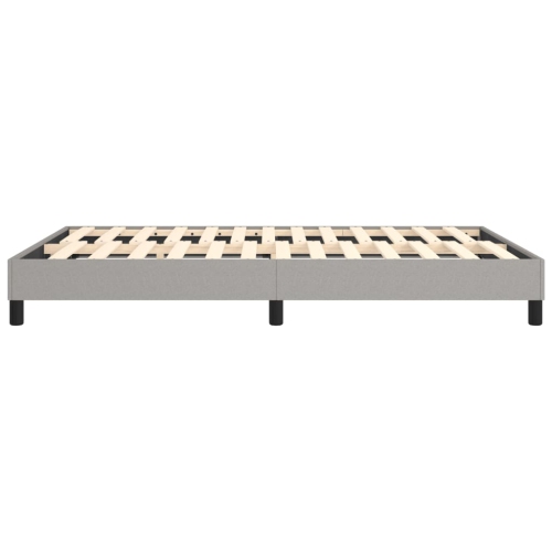 vidaXL Box Spring Bed Frame Light Grey Full Fabric