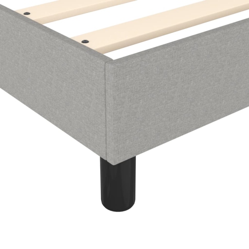 vidaXL Box Spring Bed Frame Light Grey Full Fabric