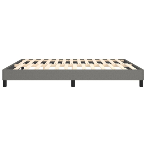 vidaXL Box Spring Bed Frame Dark Grey King Fabric
