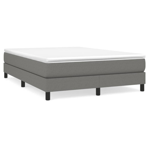 VIDAXL  Box Spring Bed Frame Dark Full Fabric (Us Only) In Grey