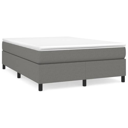 VIDAXL  Box Spring Bed Frame Dark Fabric (Us/au Only) In Grey