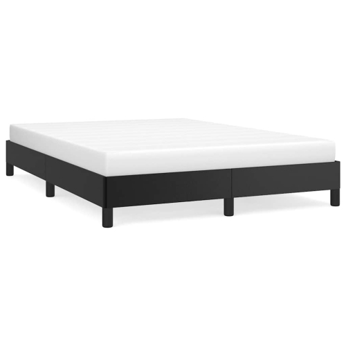 vidaXL Full Bed Frame, Faux Leather Upholstered Platform Bed Frame, Black, No Mattress