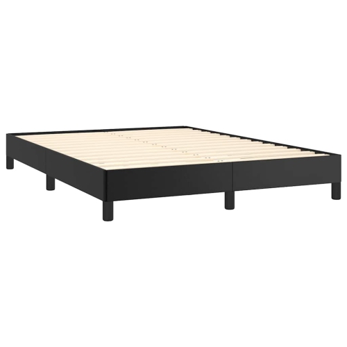 vidaXL Full Bed Frame, Faux Leather Upholstered Platform Bed Frame, Black, No Mattress