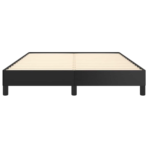 vidaXL Full Bed Frame, Faux Leather Upholstered Platform Bed Frame, Black, No Mattress