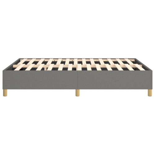 vidaXL Box Spring Bed Frame Dark Grey Full Fabric