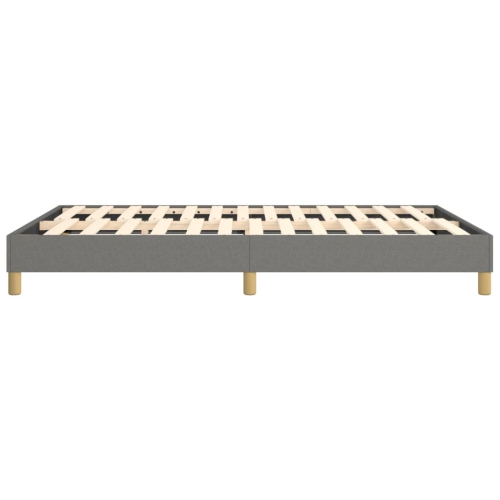 vidaXL Box Spring Bed Frame Dark Grey Full Fabric