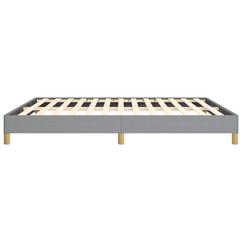 vidaXL King Bed Frame, Fabric Upholstered Platform Bed Frame, Light Gray, No Mattress
