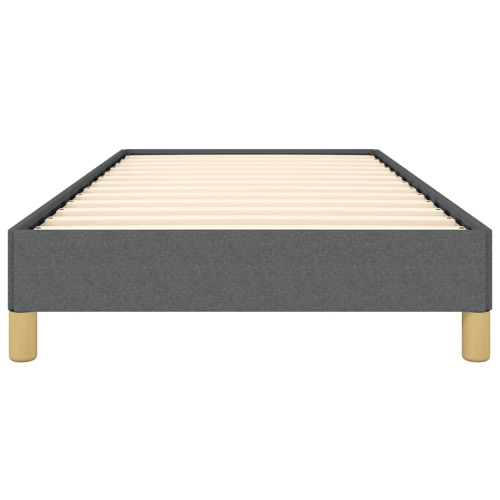 vidaXL Twin Bed Frame, Fabric Upholstered Platform Bed Frame, Dark Gray, No Mattress