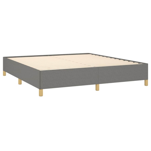 vidaXL Queen Bed Frame, Fabric Upholstered Platform Bed Frame, Dark Gray, No Mattress