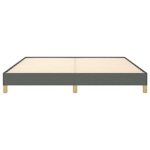 vidaXL King Bed Frame, Fabric Upholstered Platform Bed Frame, Dark Gray, No Mattress