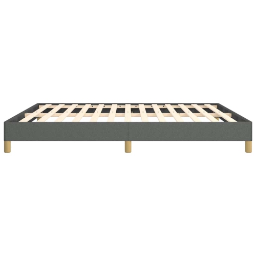 vidaXL King Bed Frame, Fabric Upholstered Platform Bed Frame, Dark Gray, No Mattress