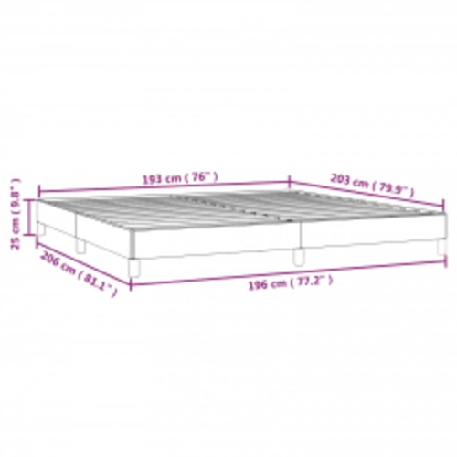 vidaXL King Bed Frame, Fabric Upholstered Platform Bed Frame, Dark Gray, No Mattress