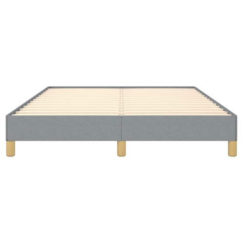 vidaXL Queen Bed Frame, Fabric Upholstered Platform Bed Frame, Light Gray, No Mattress