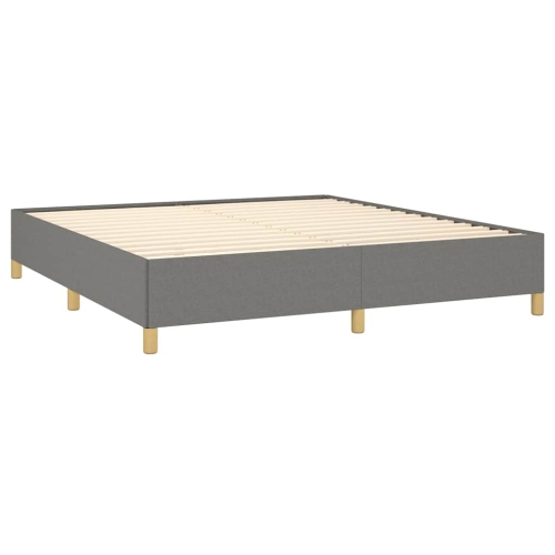 vidaXL California King Bed Frame, Fabric Upholstered Platform Bed Frame, Dark Gray, No Mattress
