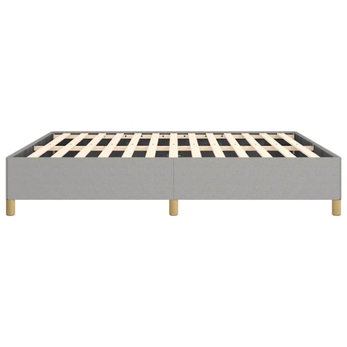 vidaXL California King Bed Frame, Fabric Upholstered Platform Bed Frame, Light Gray, No Mattress