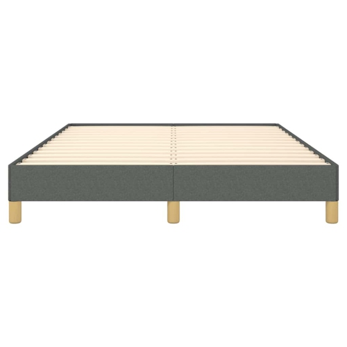 vidaXL Queen Bed Frame, Fabric Upholstered Platform Bed Frame, Dark Gray, No Mattress