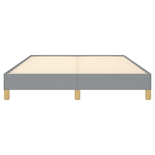 vidaXL Full Bed Frame, Fabric Upholstered Platform Bed Frame, Light Gray, No Mattress