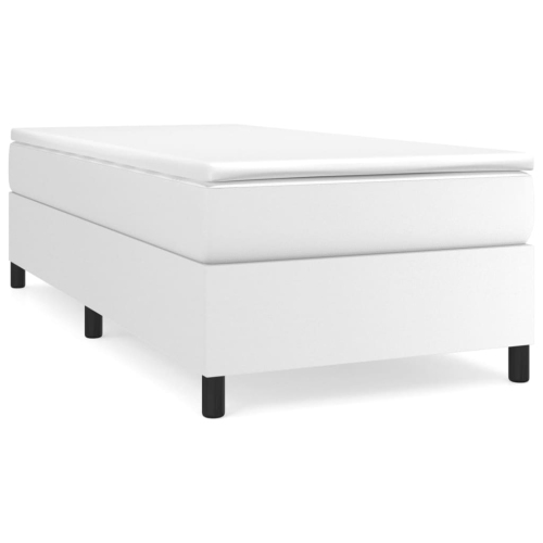 VIDAXL  Bed Frame Without Mattress Twin Xl Faux Leather (Us Only) In White