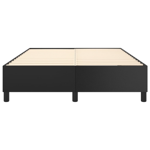 vidaXL Box Spring Bed Frame Black Faux Leather