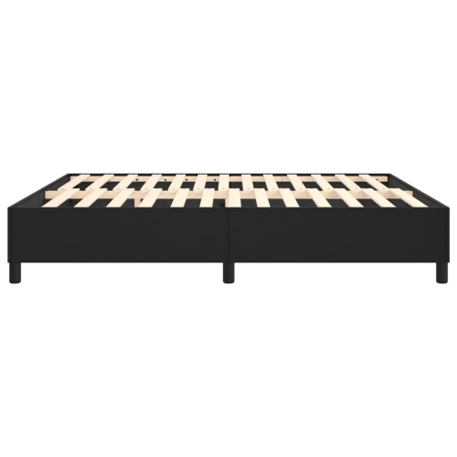 vidaXL Box Spring Bed Frame Black King Faux Leather
