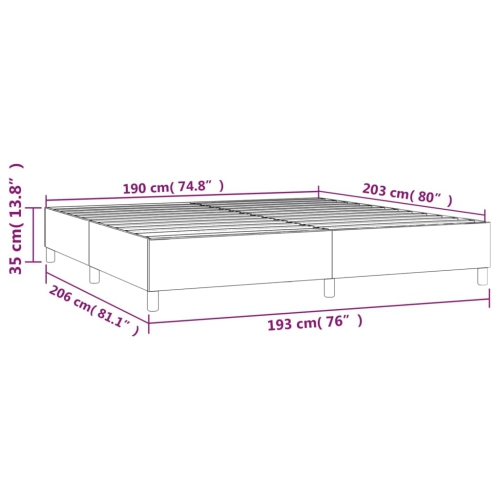 vidaXL Box Spring Bed Frame Black King Faux Leather