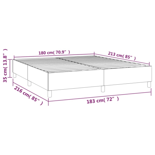 vidaXL Box Spring Bed Frame Black California King Faux Leather