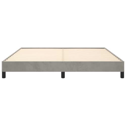 vidaXL Box Spring Bed Frame Light Grey California King Velvet