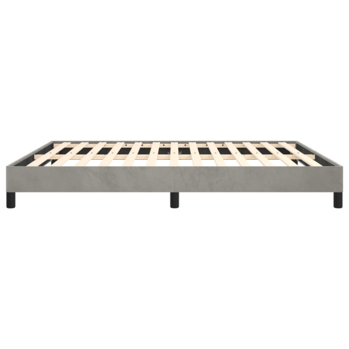 vidaXL Box Spring Bed Frame Light Grey California King Velvet