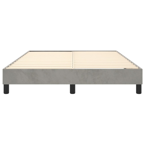 vidaXL Box Spring Bed Frame Light Grey Full Velvet