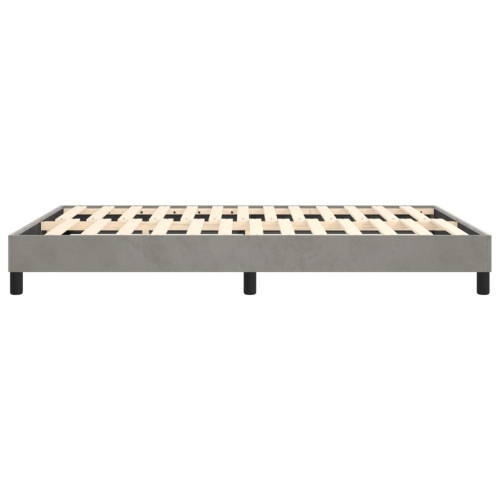 vidaXL Box Spring Bed Frame Light Grey Full Velvet