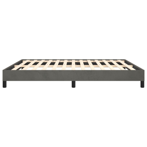 vidaXL Box Spring Bed Frame Dark Grey King Velvet