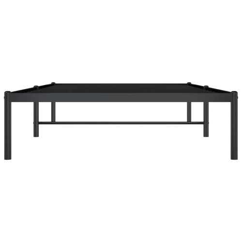 vidaXL Black Metal Twin Bed Frame, Under-Bed Storage, Heavy-Duty, No Mattress
