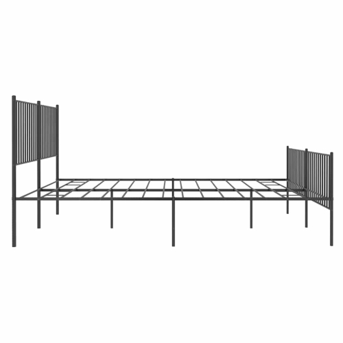 vidaXL Metal California King Bed Frame with Headboard & Footboard, Heavy-Duty, No Mattress