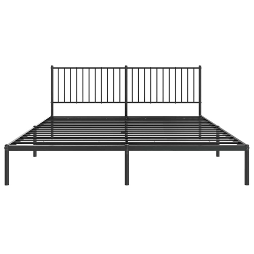 vidaXL Metal California King Bed Frame with Headboard, Under-Bed Storage, Heavy-Duty, No Mattress
