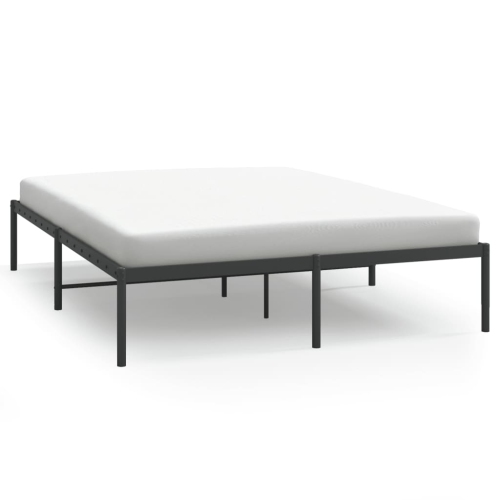VIDAXL  Metal Bed Frame Without Mattress 150X200Cm In Black