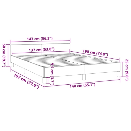 vidaXL Velvet Platform Bed Frame, No Box Spring Needed/No Mattress, Dark Gray Full Bed