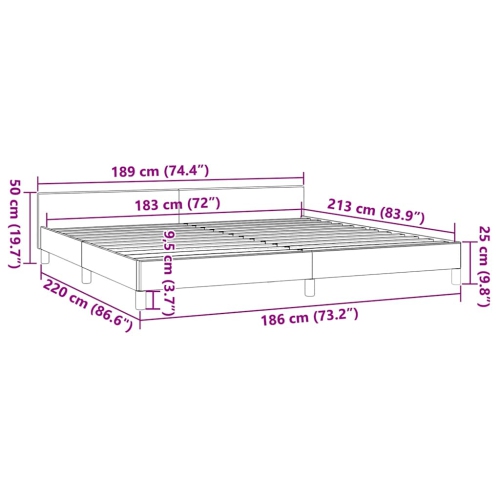 vidaXL Velvet Platform Bed Frame, No Box Spring Needed/No Mattress, Light Gray California King Bed