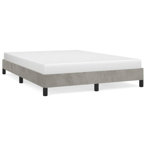 VIDAXL  Bed Frame Light Grey 137X190 Cm Full Velvet