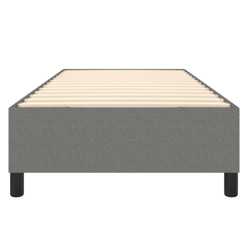 Cadre de lit à ressorts vidaXL, tissu gris foncé TG pour lit simple
