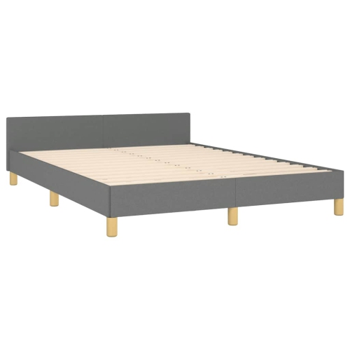 vidaXL Fabric California King Platform Bed Frame, Easy Assembly, No Mattress, Dark Gray