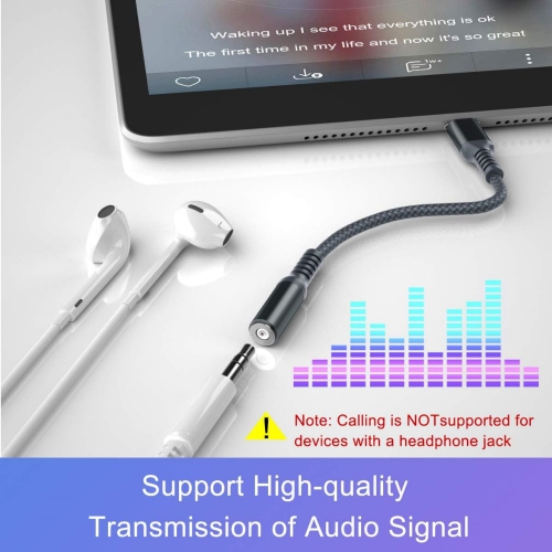 USB Type C to 3.5mm Adapter, 1/8 Inch Headphone Jack Audio Aux Converter for iPhone 15, Galaxy S20 S21 S22 Ultra Plus Note 20 A53, Pixel 5, iPad 10